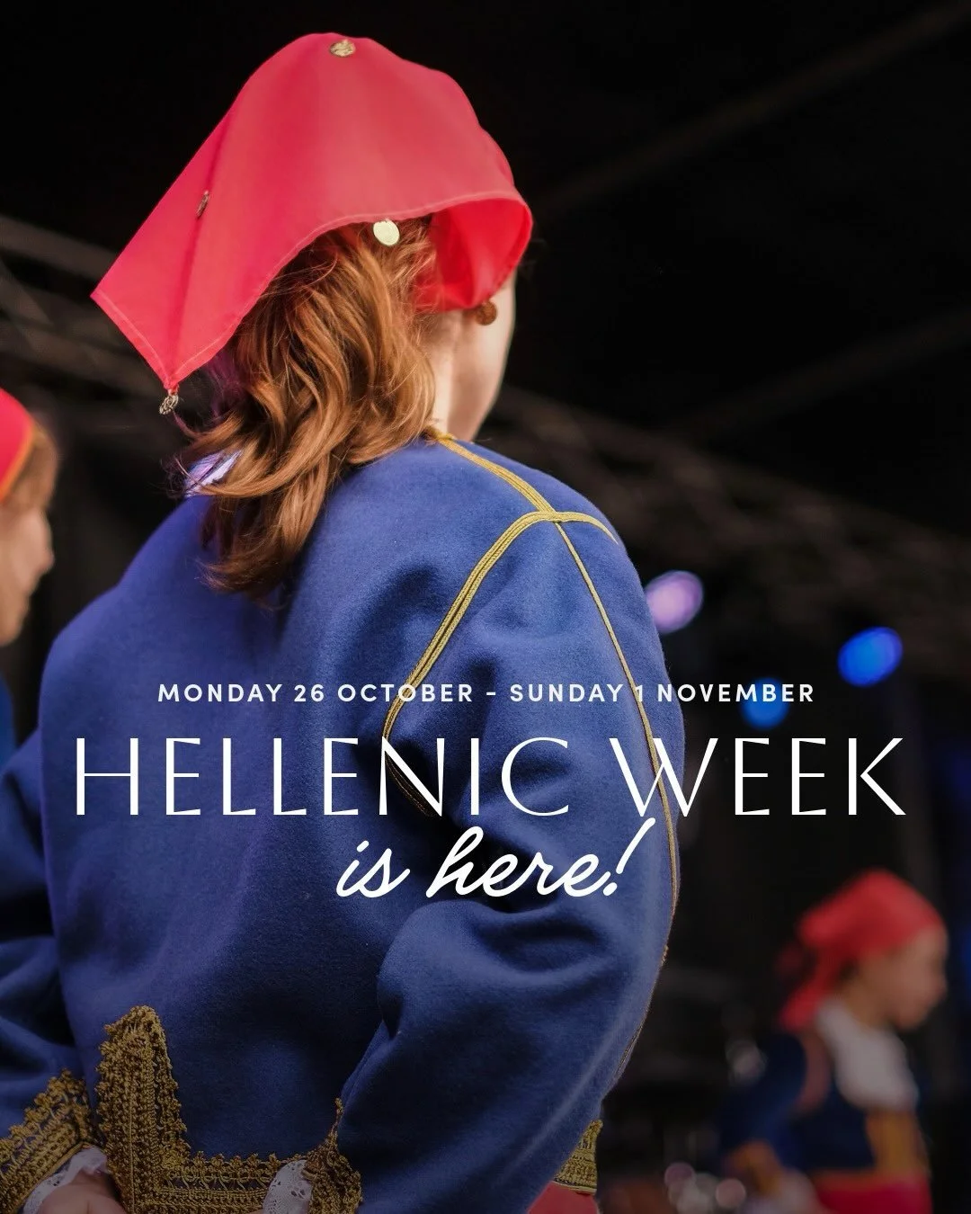 Hellenic Week is officially here! 😍🇬🇷🎉

Our inaugural Hellenic Week begins today, running until this Sunday 1 November. 

Join us as we come together in honour of OXI Day for a memorable week of celebrations &ndash; embracing and sharing our Gree