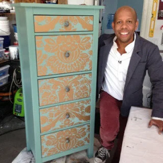 Wallpapering a Dresser