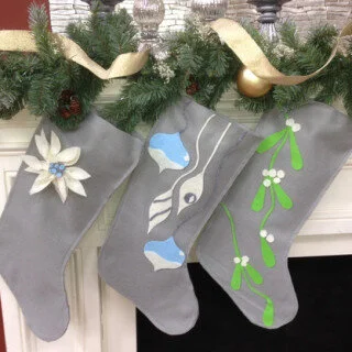 New Old School Felt Stockings