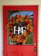 Monogramed Fall Wreath