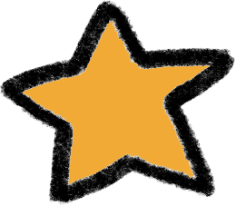 Gold star icon on a black background