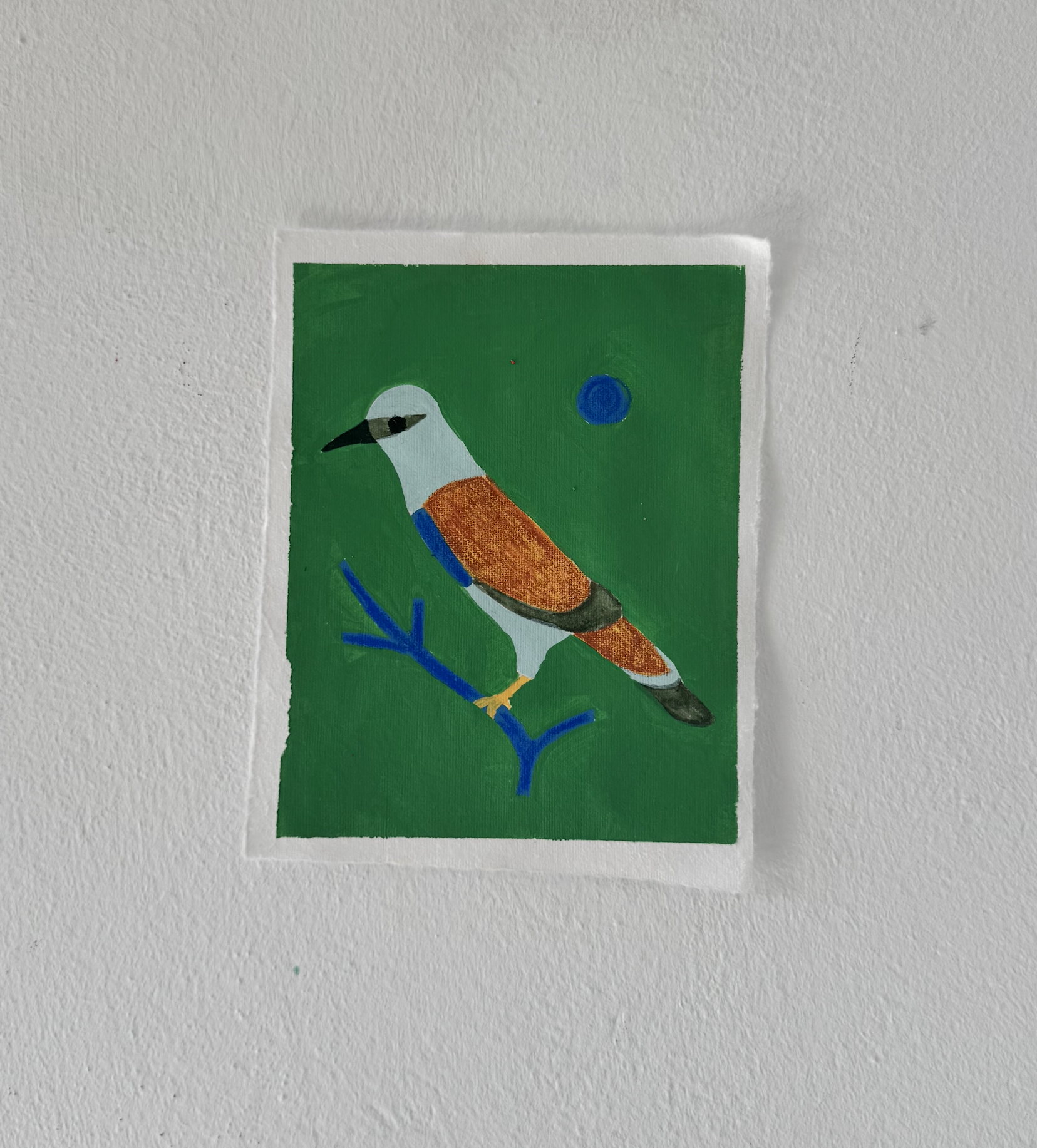Blue Roller Bird - Original Painting