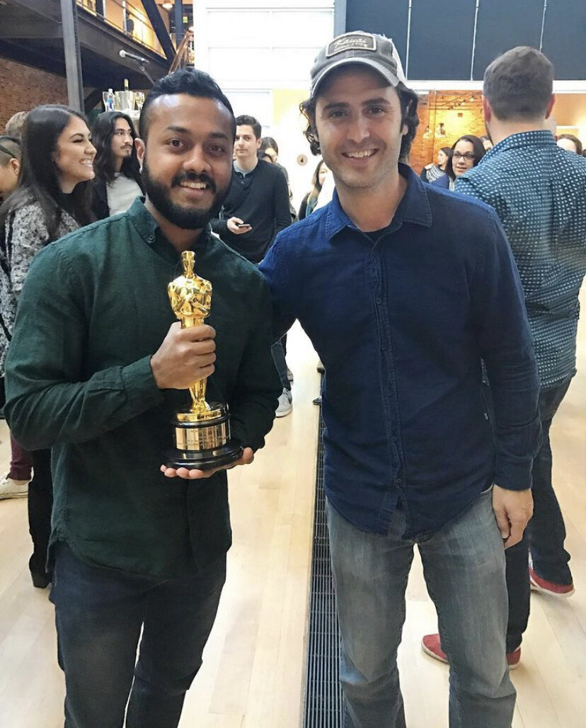 Dreams come true! Holding an Oscar at Pixar with Alan Barillaro, Director of ‘Piper’