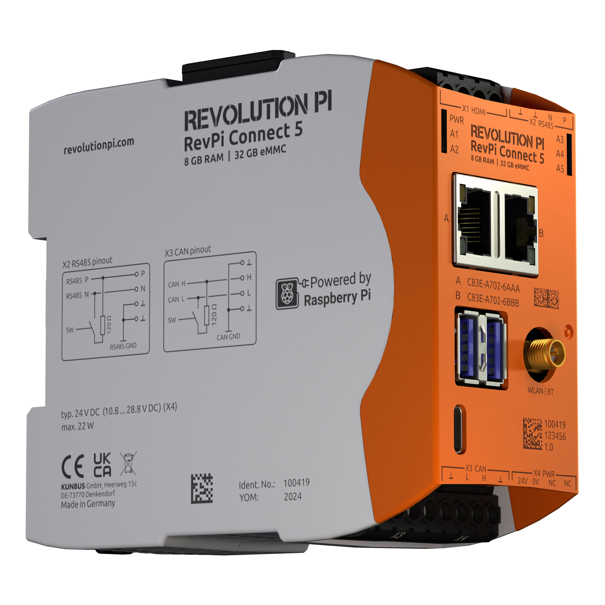 RevPi Connect 5 – 8 GB / 32 GB / WLAN / 2 x CAN FD