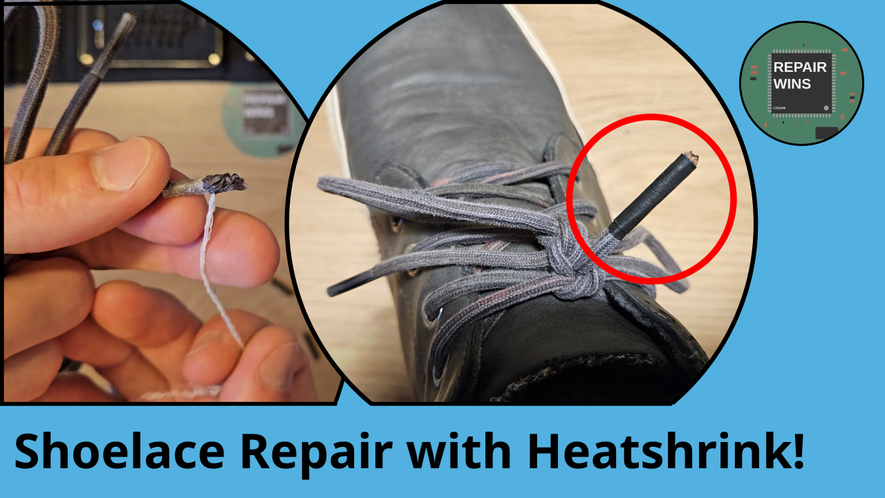 Quick Fix - How to Repair a Shoelace in 3 Minutes (Using Heatshrink Tubing)