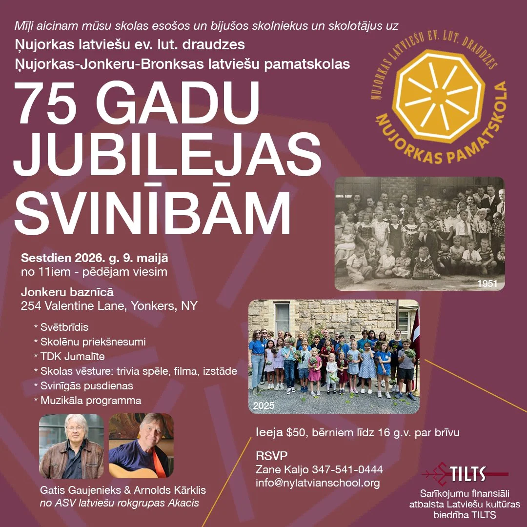 Ņujorkas - Jonkeru - Bronksas Latviešu pamatskolai - 75