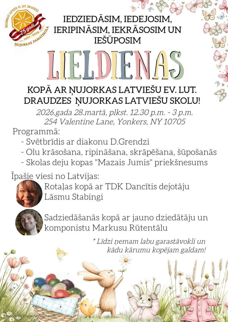 Lieldienas kopā ar Ņujorkas latviešu skolu 2026