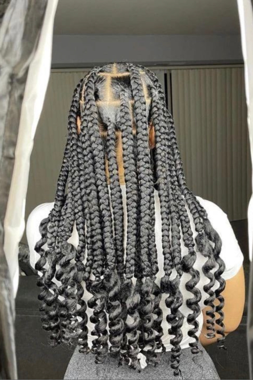 Large Knotless Braids With Curls At The End Beauty