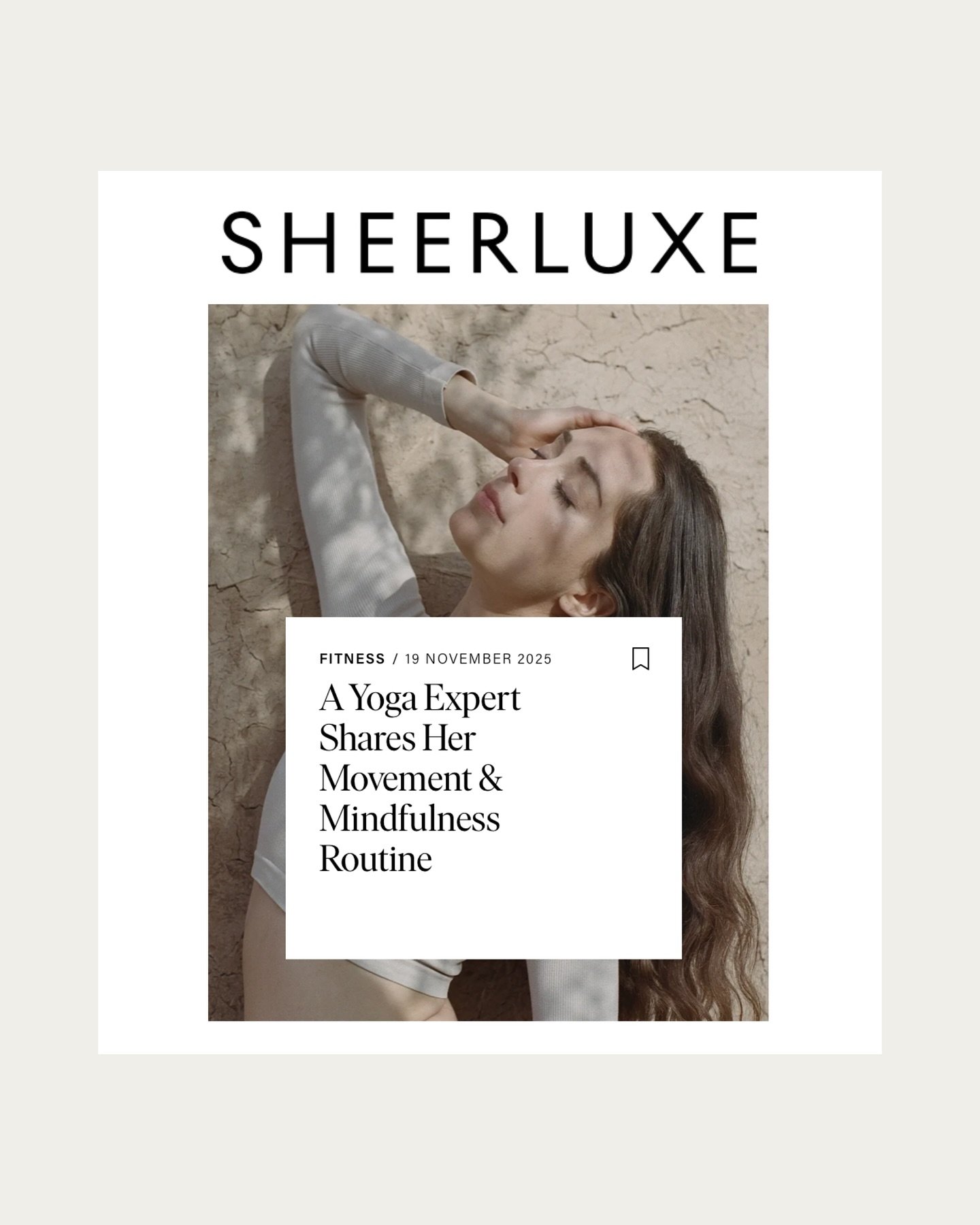 〰️ So grateful to @sheerluxe for sharing a little of my daily movement + mindfulness rituals, and the philosophy behind The Yoga Class.

It&rsquo;s never been about perfection or performance. It&rsquo;s about presence. Small, consistent rituals. Blen