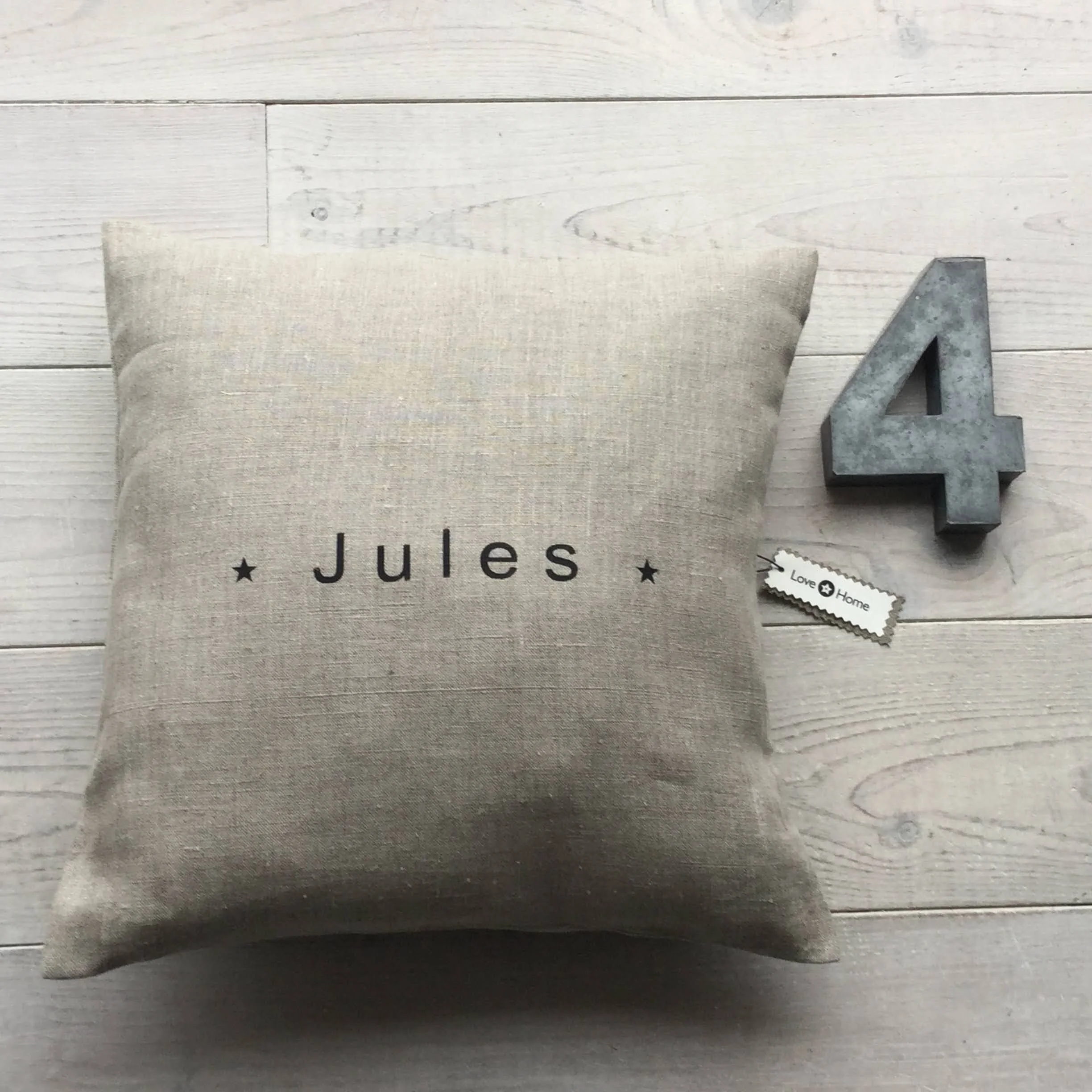 Coussin en lin à personnaliser