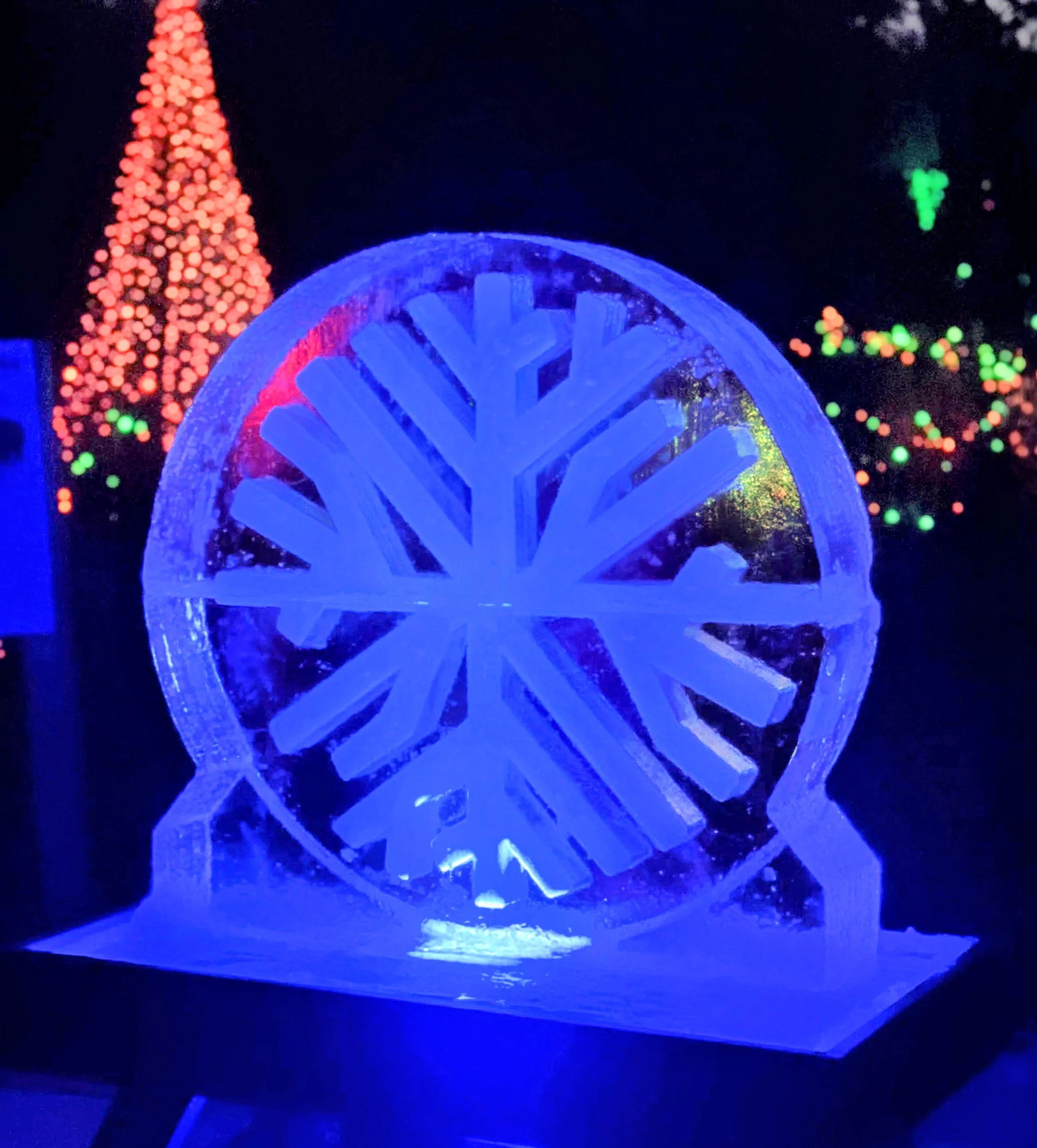 Logo Ice Sculpture Christmas