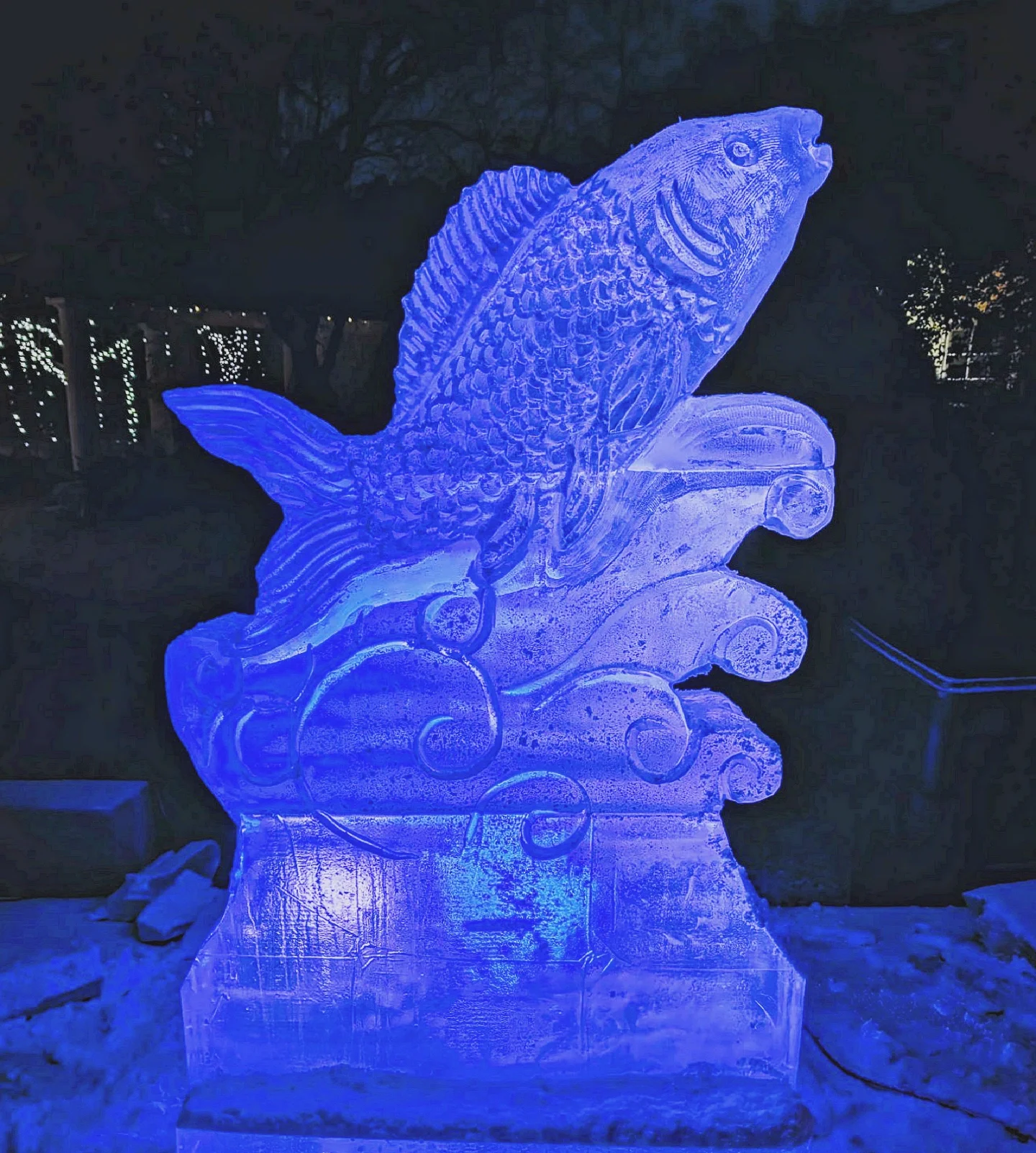 Bass Ice Sculpture