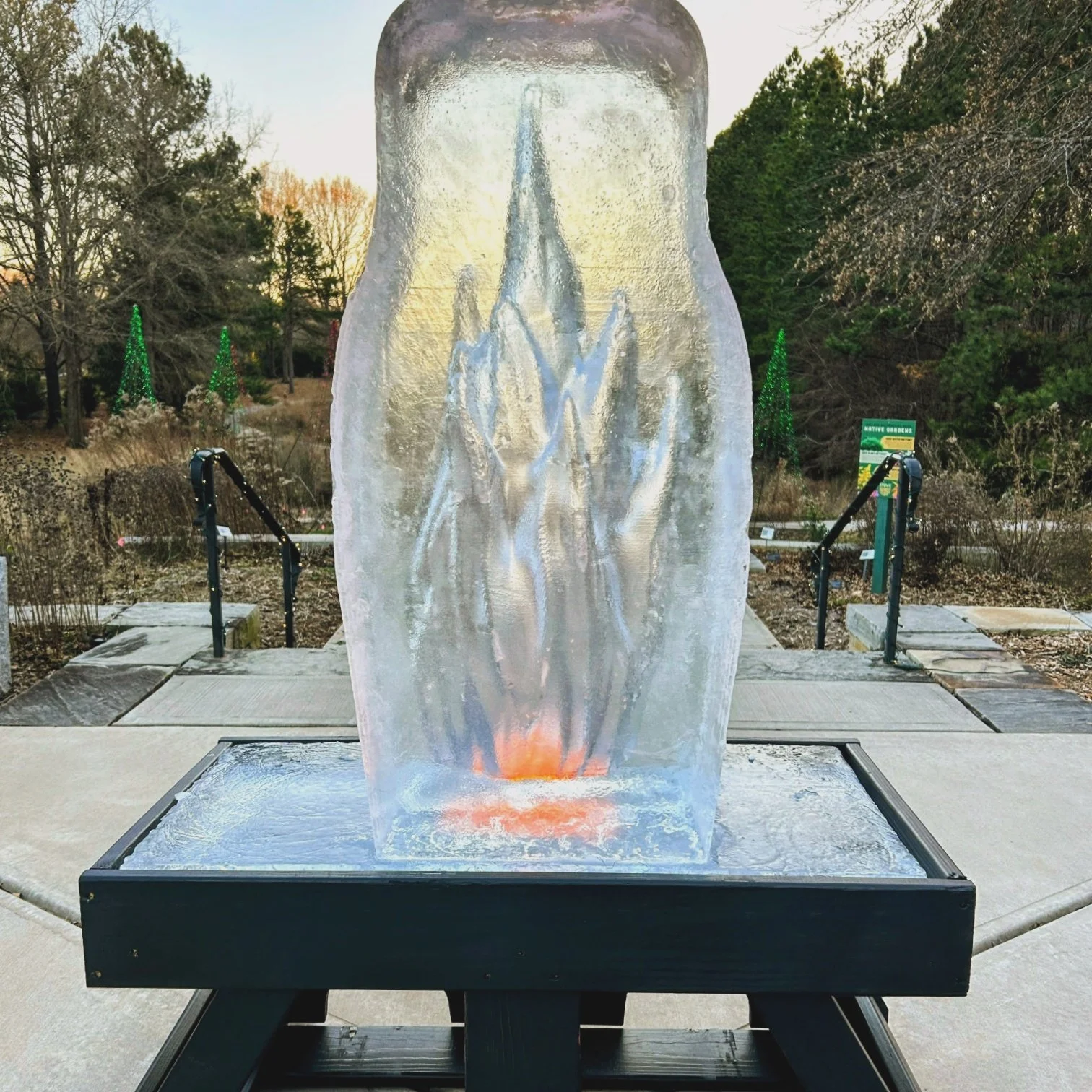 Flame Ice Sculpture