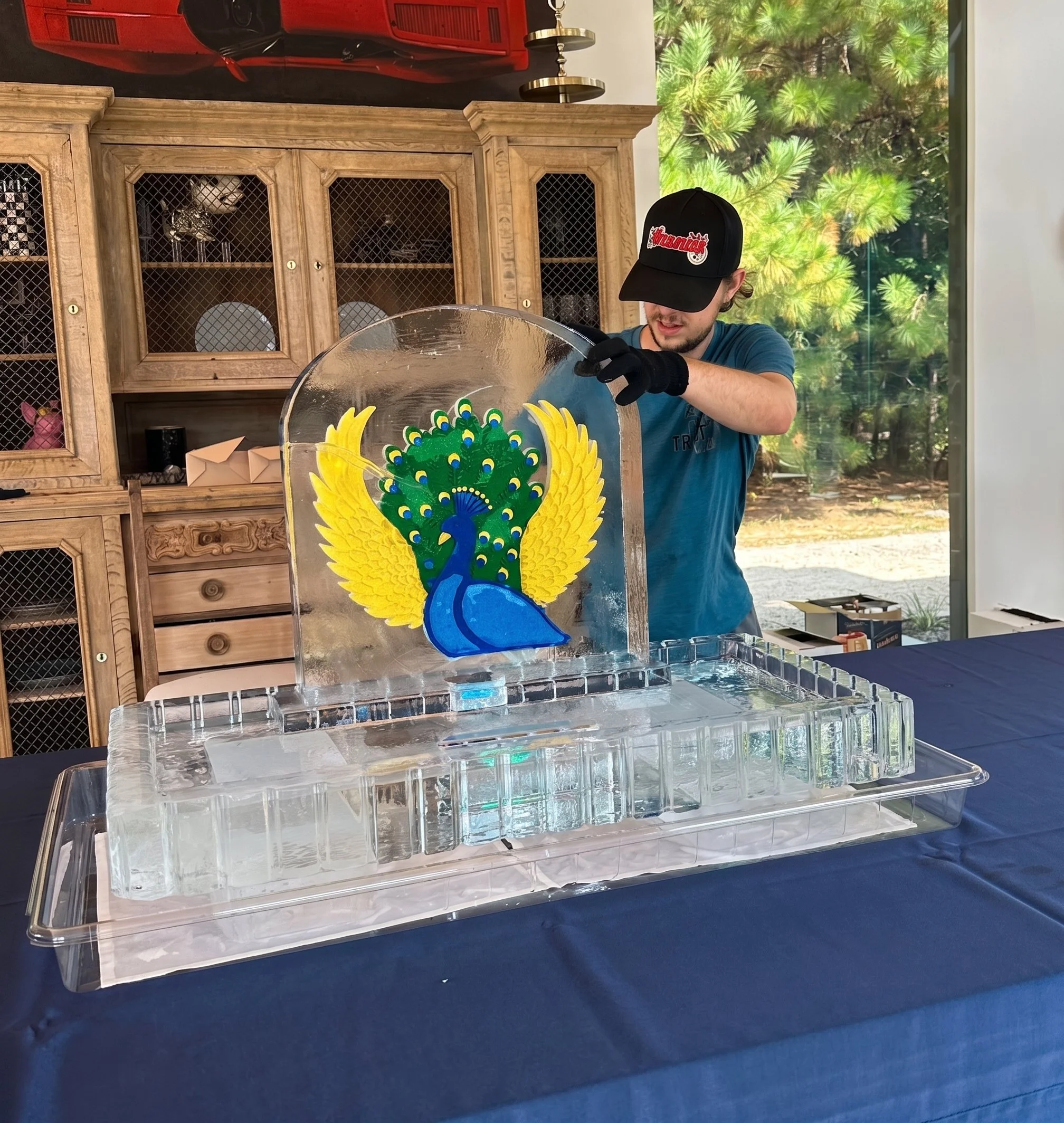 Kaleb Allen Ice Sculptor NC Peacock