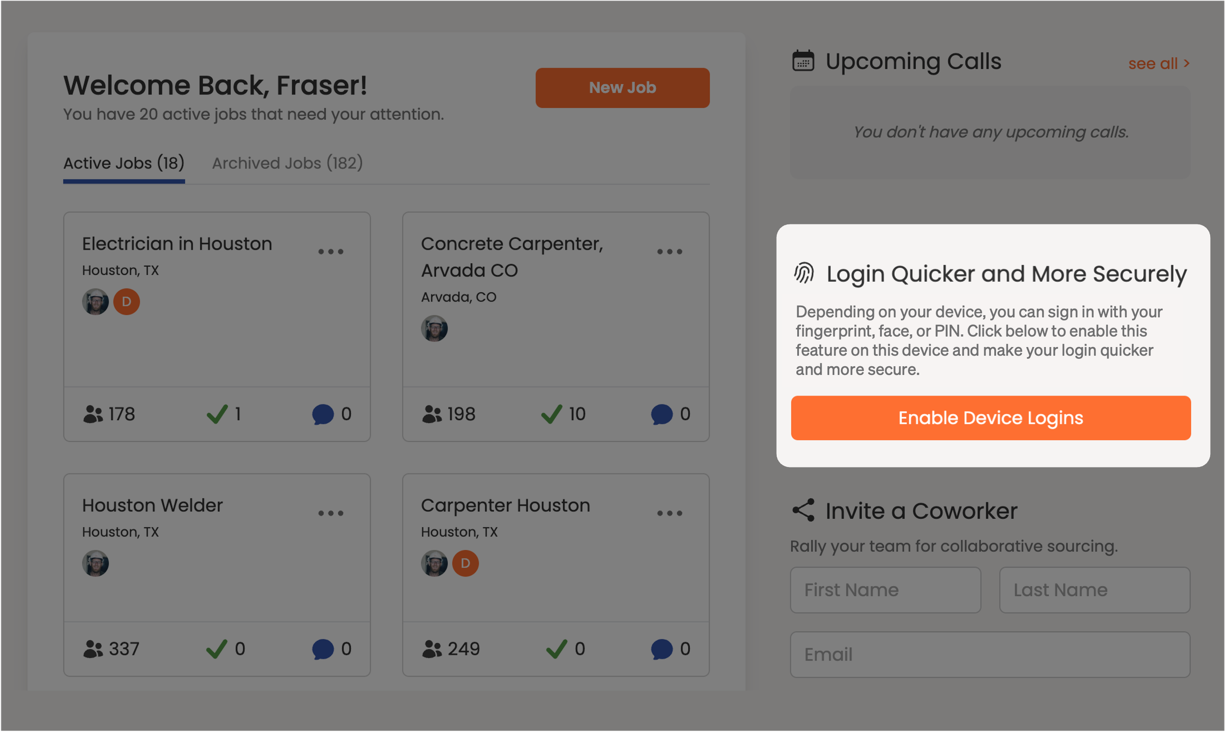 Biometric Login | Easy Access for Workers & Recruiters
