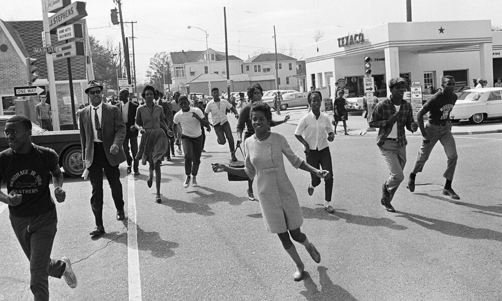 1_(Demonstrations-19670304)Black demonstrators taking part in a memorial march_Wharlest Jackson .jpeg