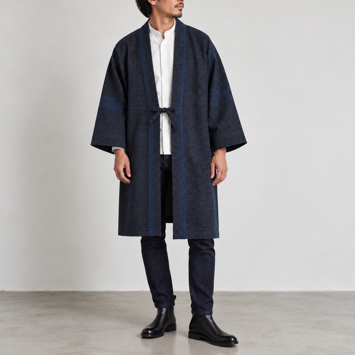 Veste longue - navy