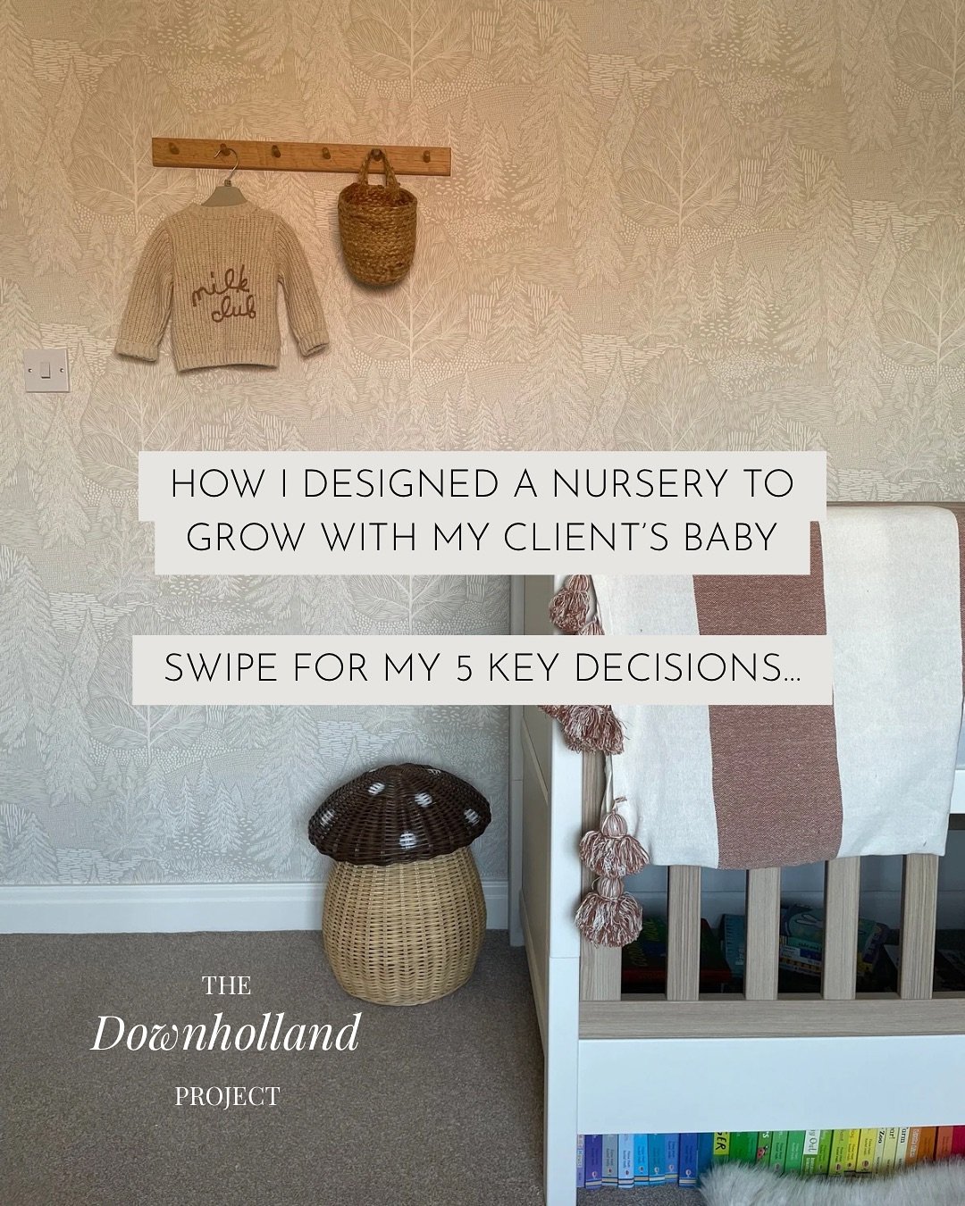 Five decisions I made to create a design that works not just for my client&rsquo;s newborn&rsquo;s nursery, but for their childhood bedroom and beyond, where memories will be made for years to come ✨

1. THE WALLPAPER - It&rsquo;s been on my &lsquo;d