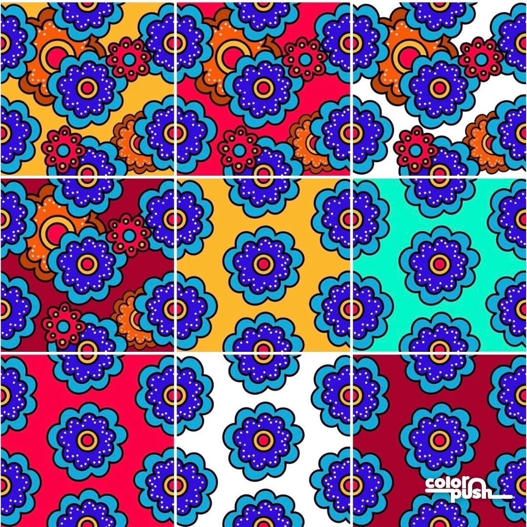 Distelfink Daydream coordinating flower patterns by colorprush