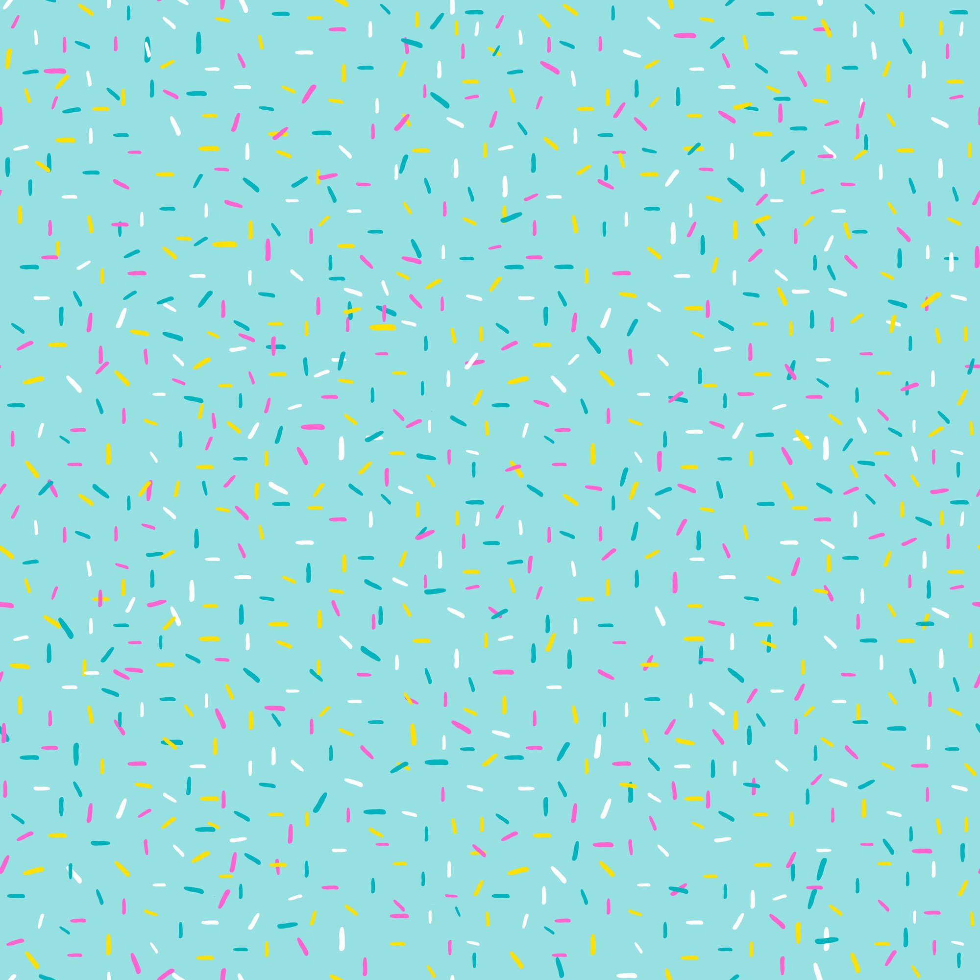 Food Court Finders Keepers Coordinating Pattern - Sprinkles on Light Teal
