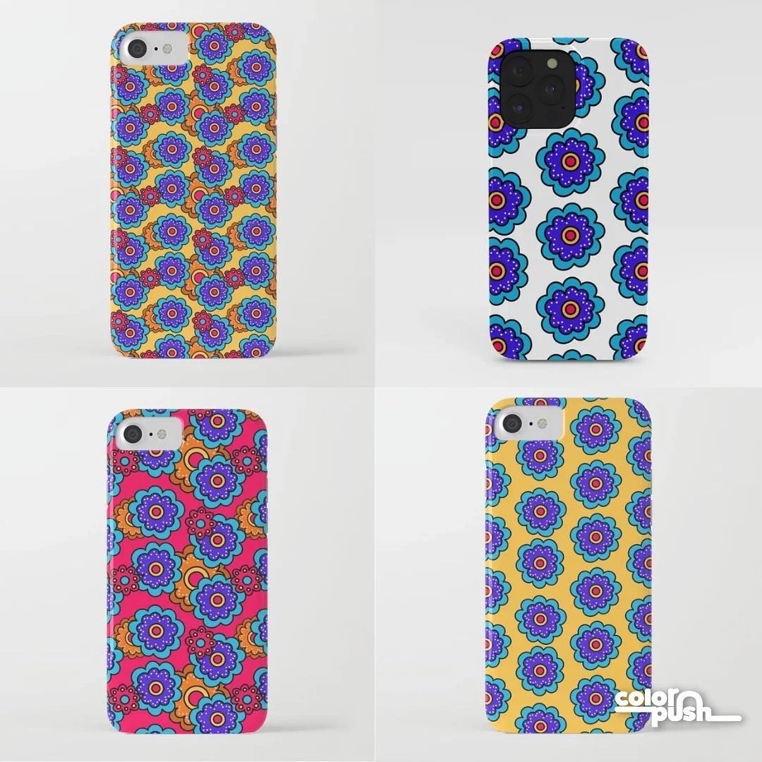Small Flowers Accent Patterns phone cases on Society6