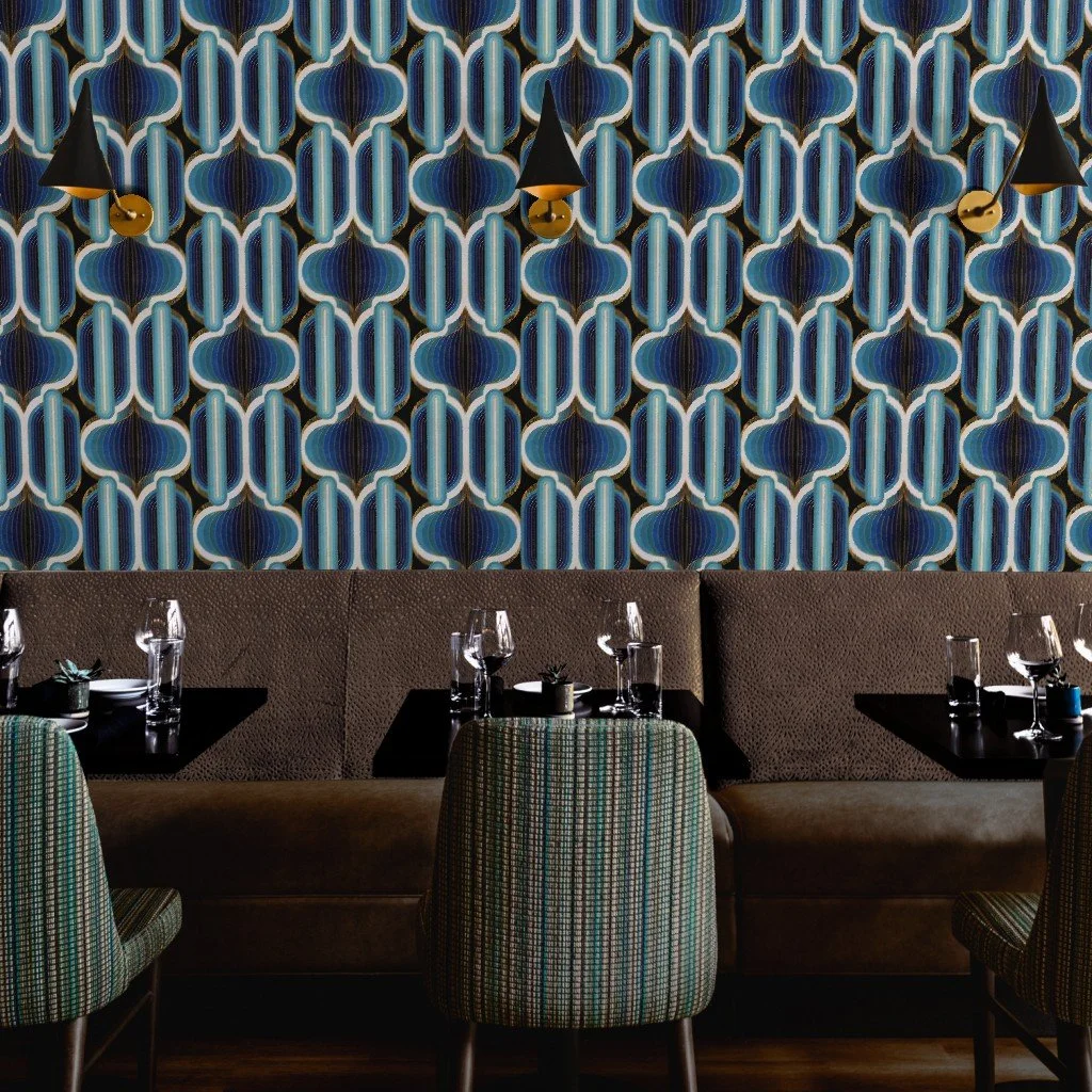 Modern Art Deco Striped Ogee by colorpush