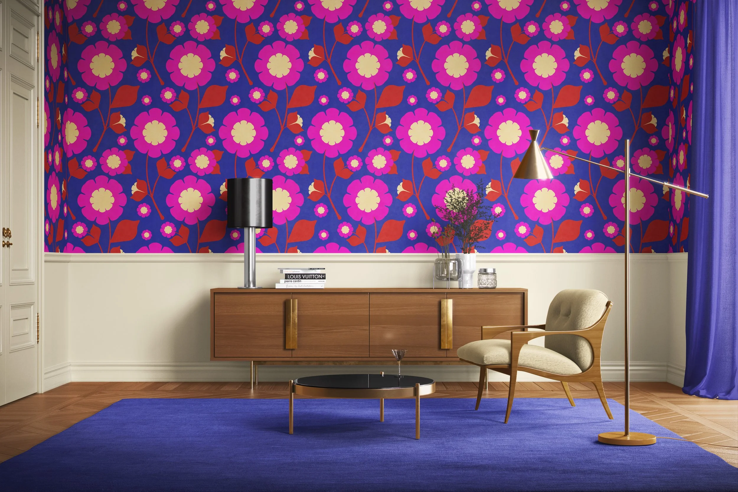 Modern Mid-century Interior-Retro-Buttercups-by-colorpush.jpg