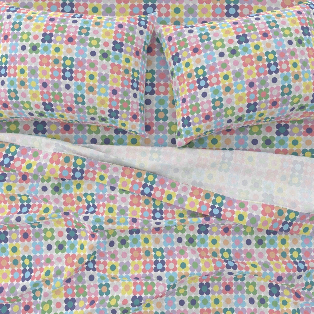 Dollhouse Flowers Pop Art-Inspired Colorful Geometric Florals Collection - Available now on Spoonflower