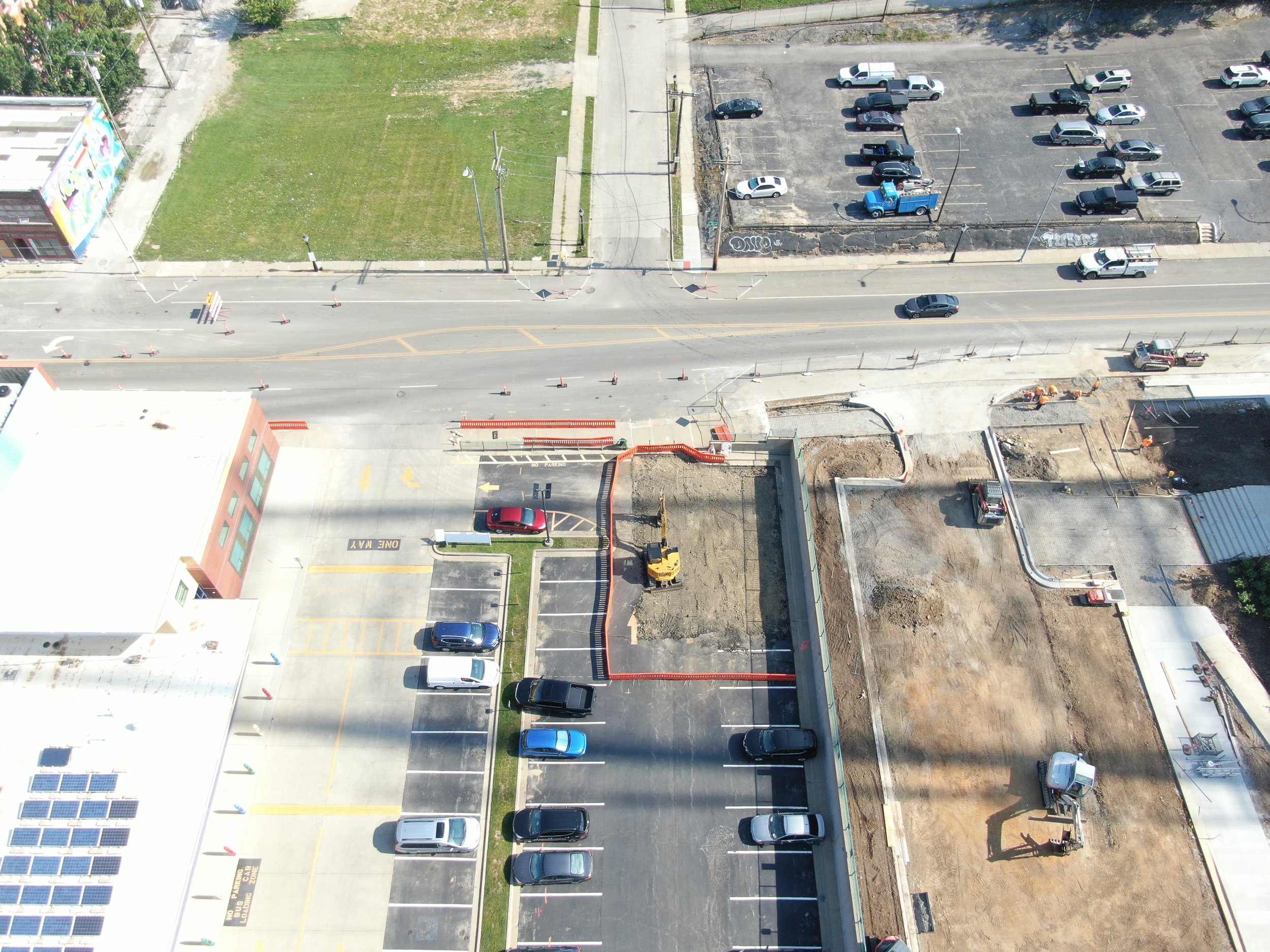 Initial site work for the TPSS (Traction Power Substation)