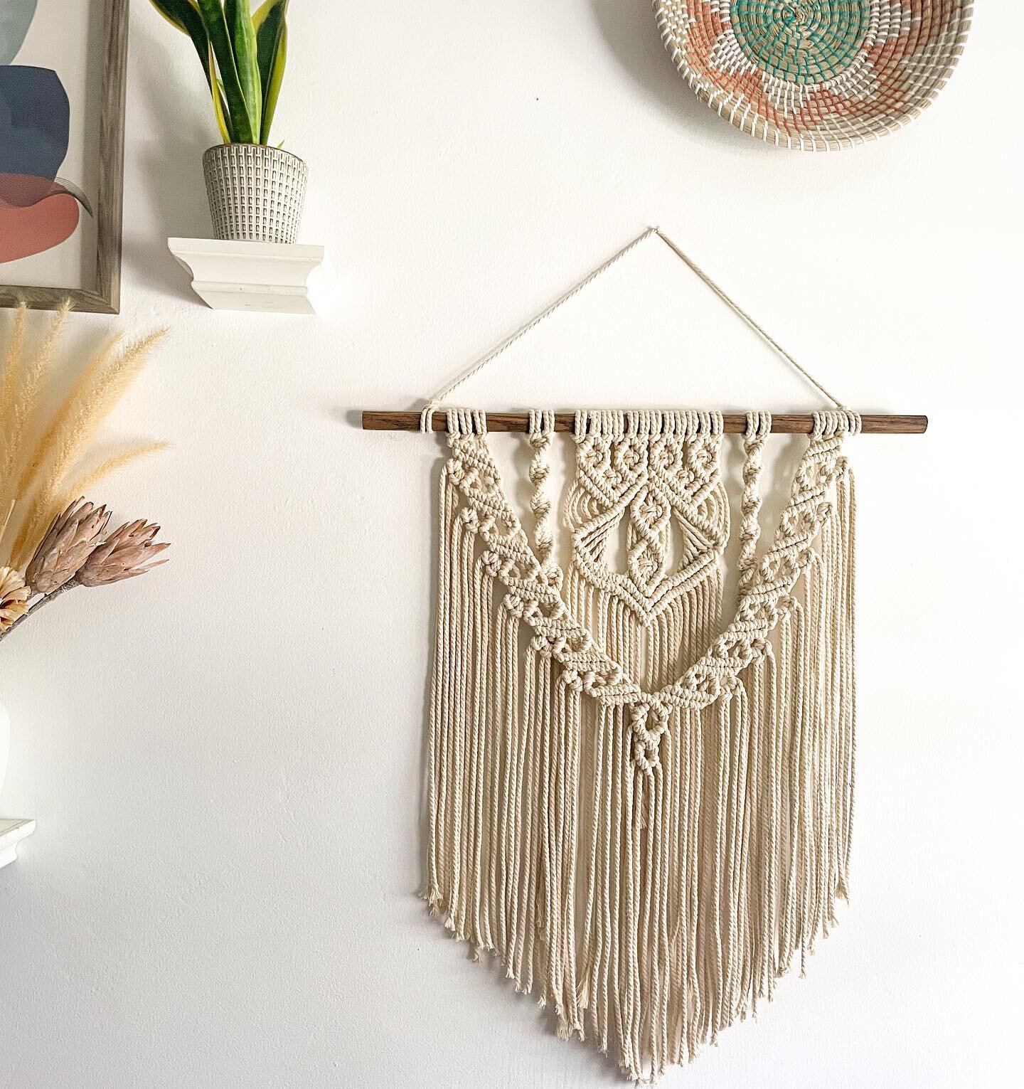 Another gem from the All Seeing Eye collection. This medium size wall hanging is the perfect boho accent piece for your home. Get yours today - Link in bio!

#macrame #macramewallhanging #macramecommunity #macramemaker #macramelove #macrameartist #ma