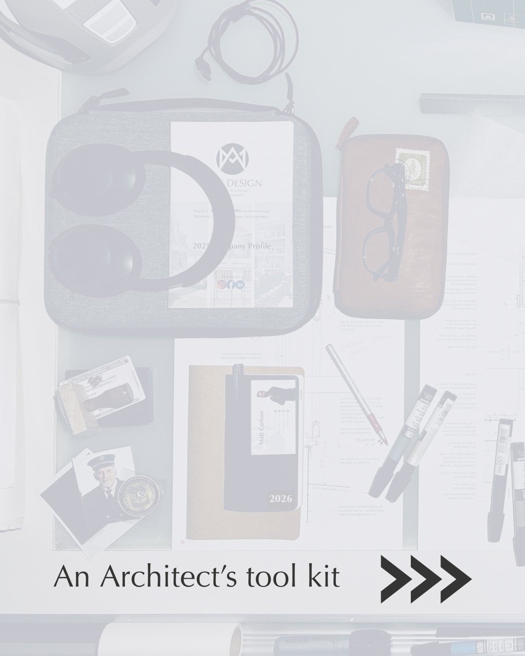 What&rsquo;s in an Architect&rsquo;s bag? 🖊️💻

It&rsquo;s a mix of new-tech (drones and laser measures) and old-school (trace paper and pens). 

Architects, Engineers, Builders, Tradesmen &amp; women - what tools can you not go without? 

Drop a co