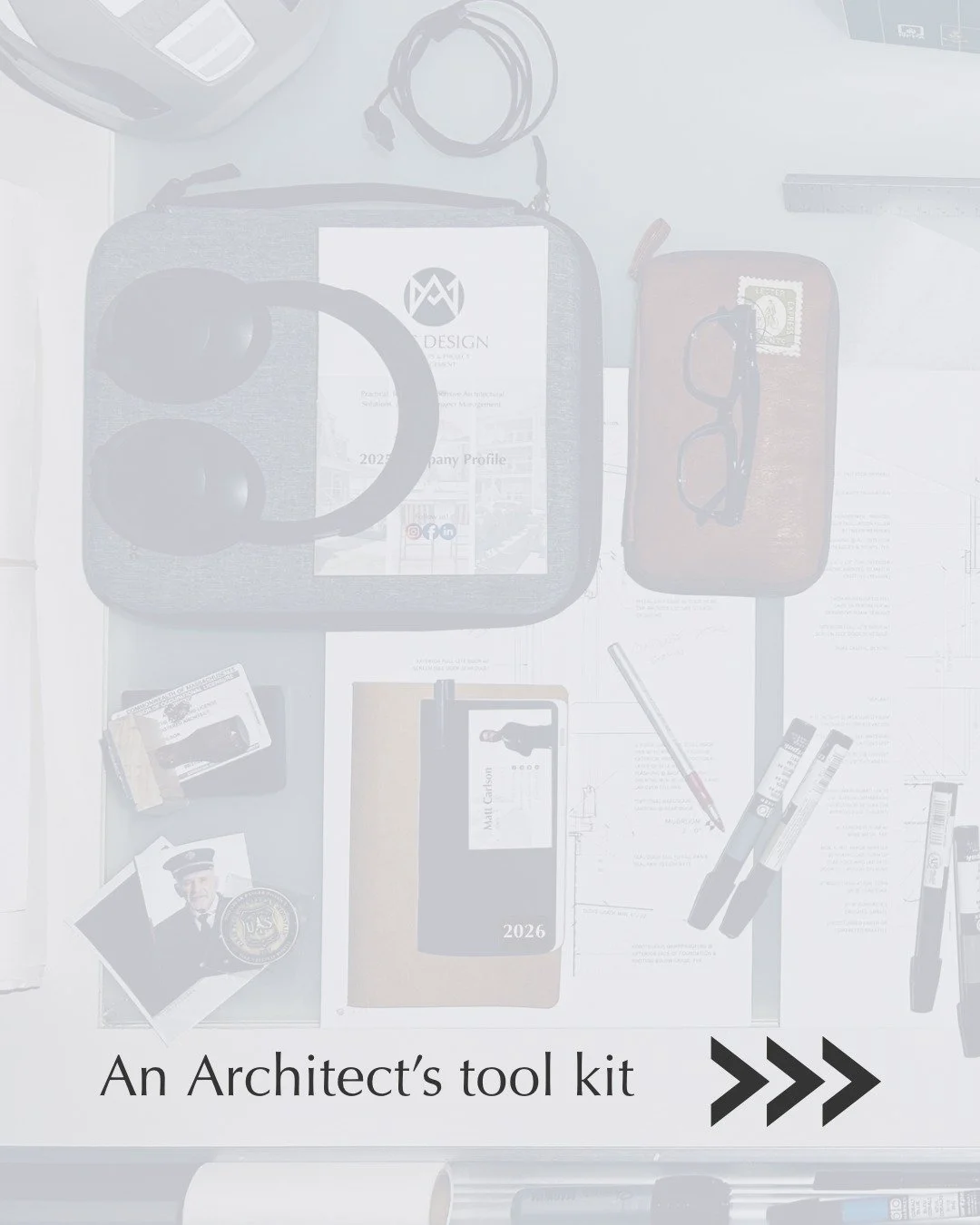 What&rsquo;s in an Architect&rsquo;s bag? 🖊️💻

It&rsquo;s a mix of new-tech (drones and laser measures) and old-school (trace paper and pens). 

Architects, Engineers, Builders, Tradesmen &amp; women - what tools can you not go without? 

Drop a co