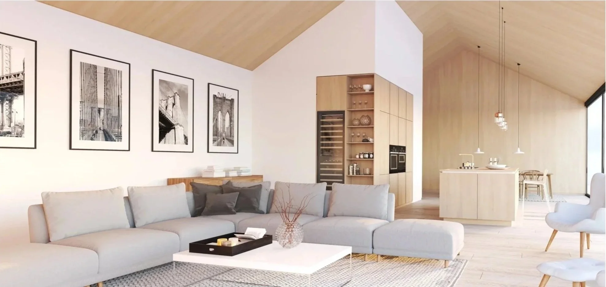 Modern luxury living room interior