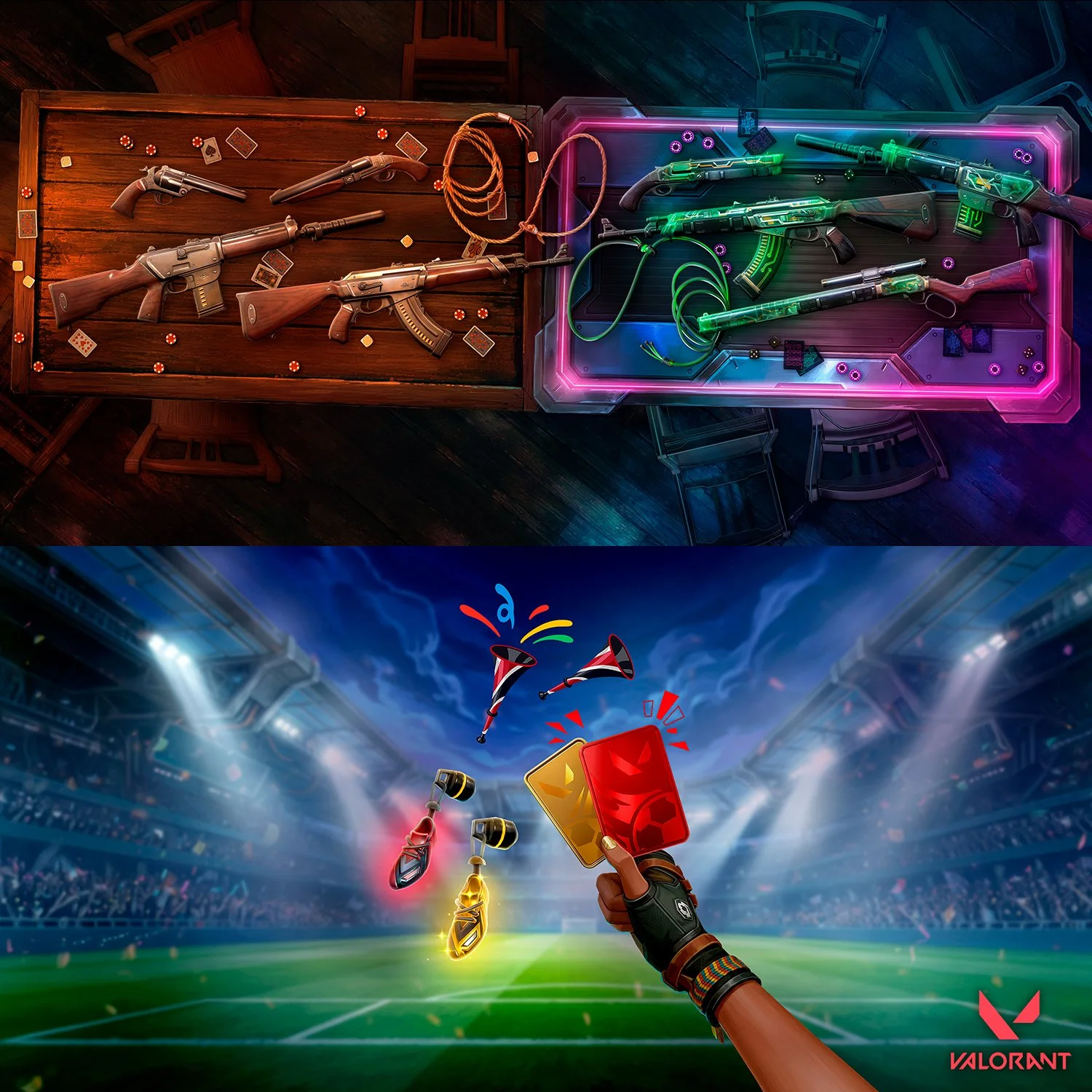 Valorant "Neo Frontier" and "Match Day" Marketplace Splash Art - Riot Games