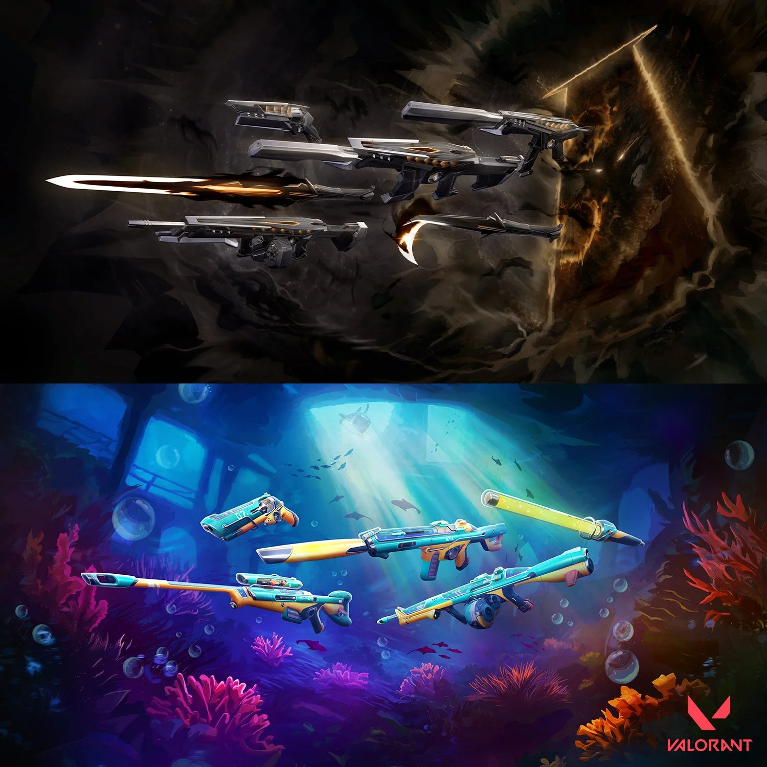 Valorant "Blackspyre" and "H1-DR0"Promo Art - Riot Games