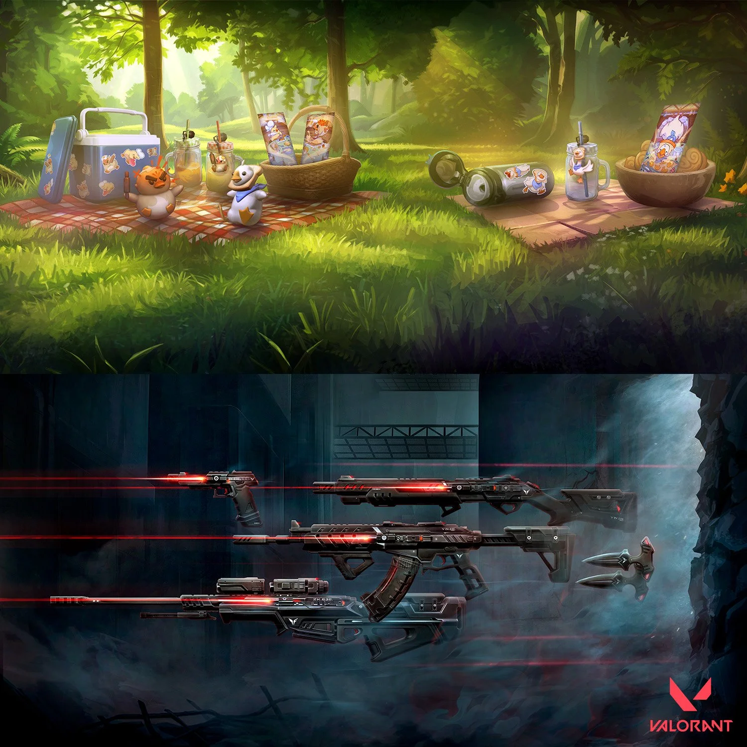Valorant "Duos Day" and Rogue Promo Art - Riot Games