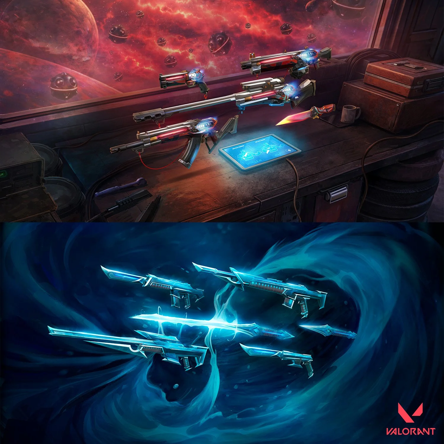 Valorant "Holo Meridian" and "Kuronami" Promo Art - Riot Games