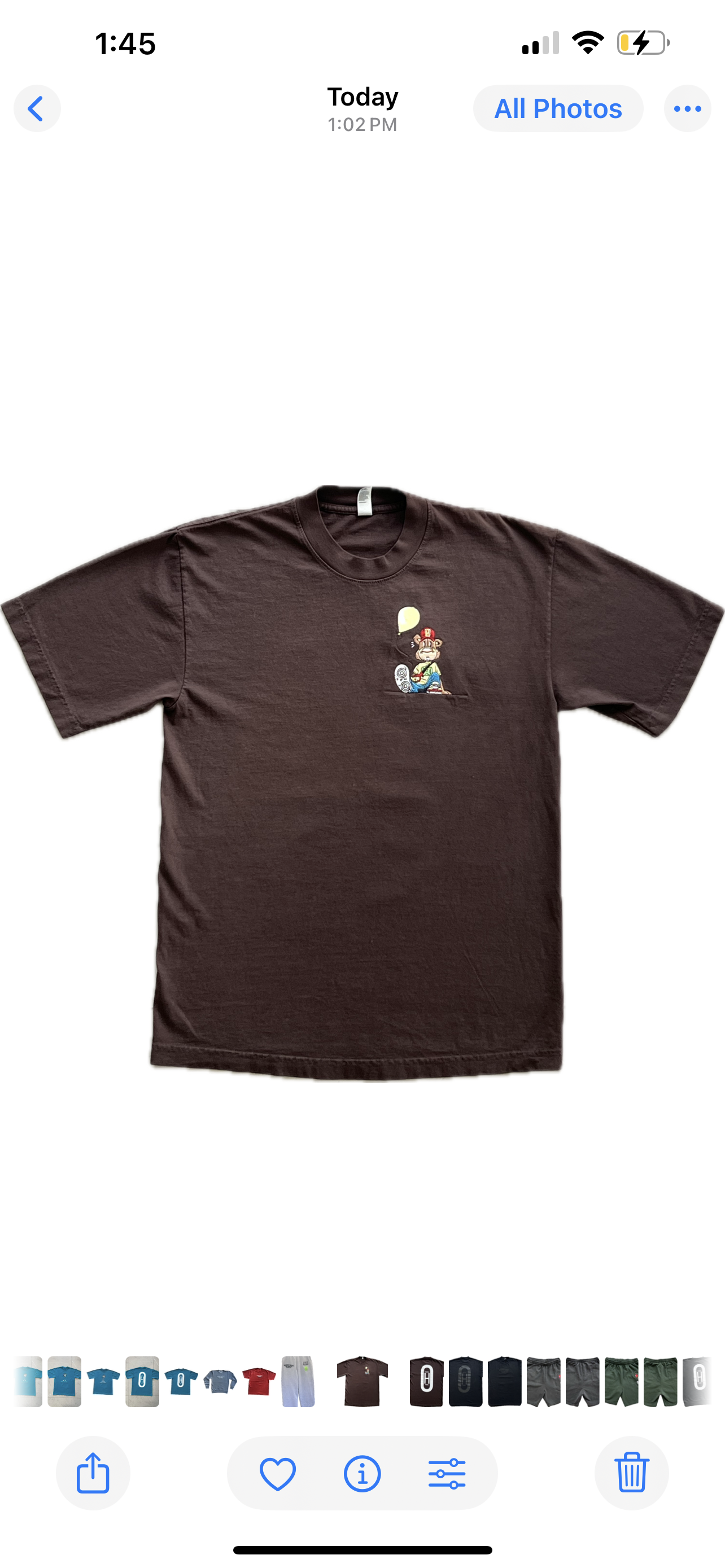 O H Bear With Me Embroidered Chocolate Tee