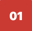 Red background with large white number '01' in the center.