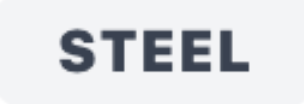 Text reading 'STEEL' in bold, black letters on a white background.