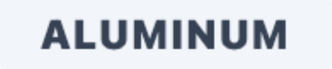 Close-up text reading 'ALUMINUM' on a sign or label.