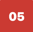 Red background with white text displaying the number '05'