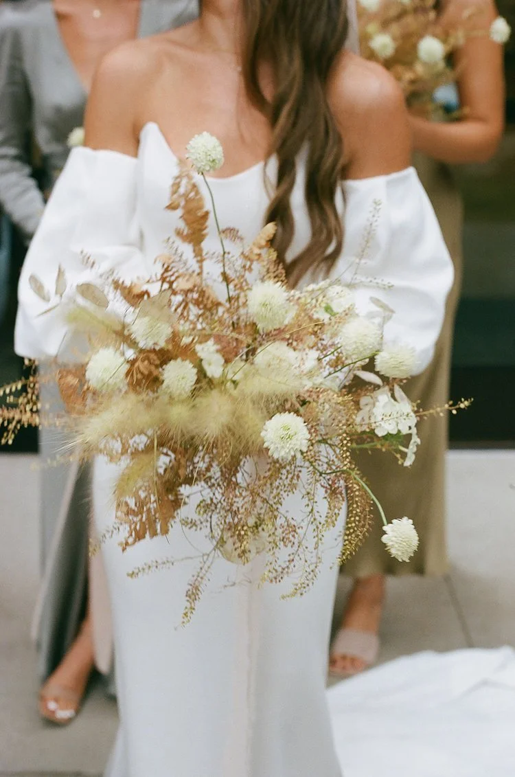 Hire florists who use sustainable methods and stay away from floral foam. There are many florists who grow flowers on their own!