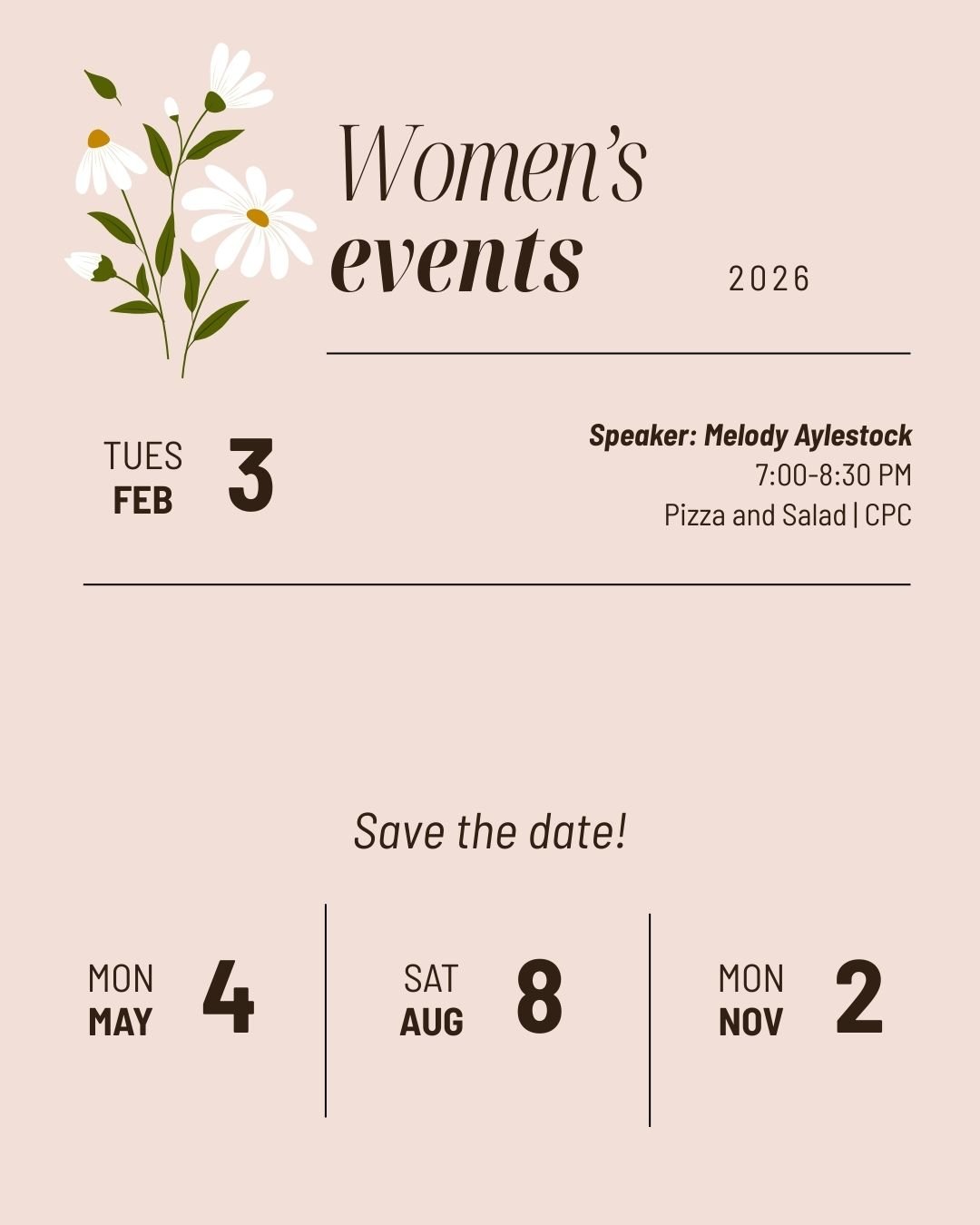 RSVP through the church email for Tuesday Night!!