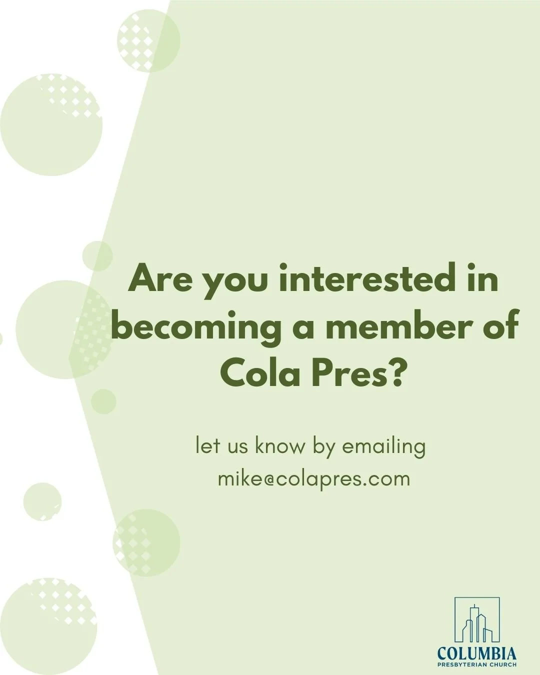 We are gearing up for a new members class! Are you interested?