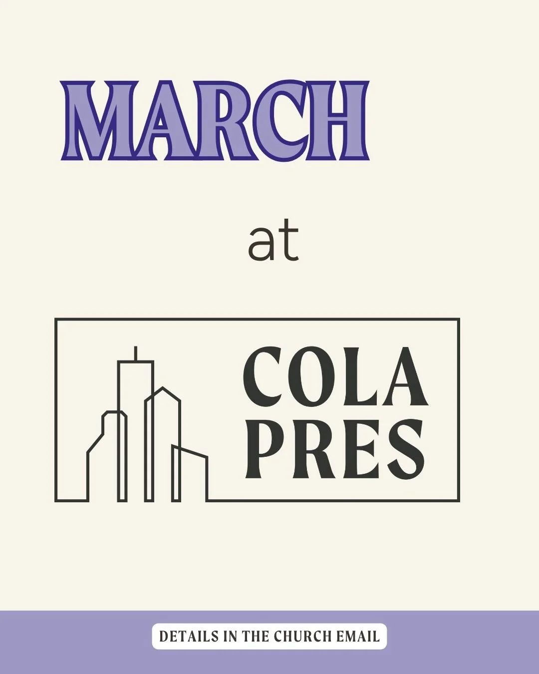 Better late than never! March is well under way and we are looking forward to some exciting things!