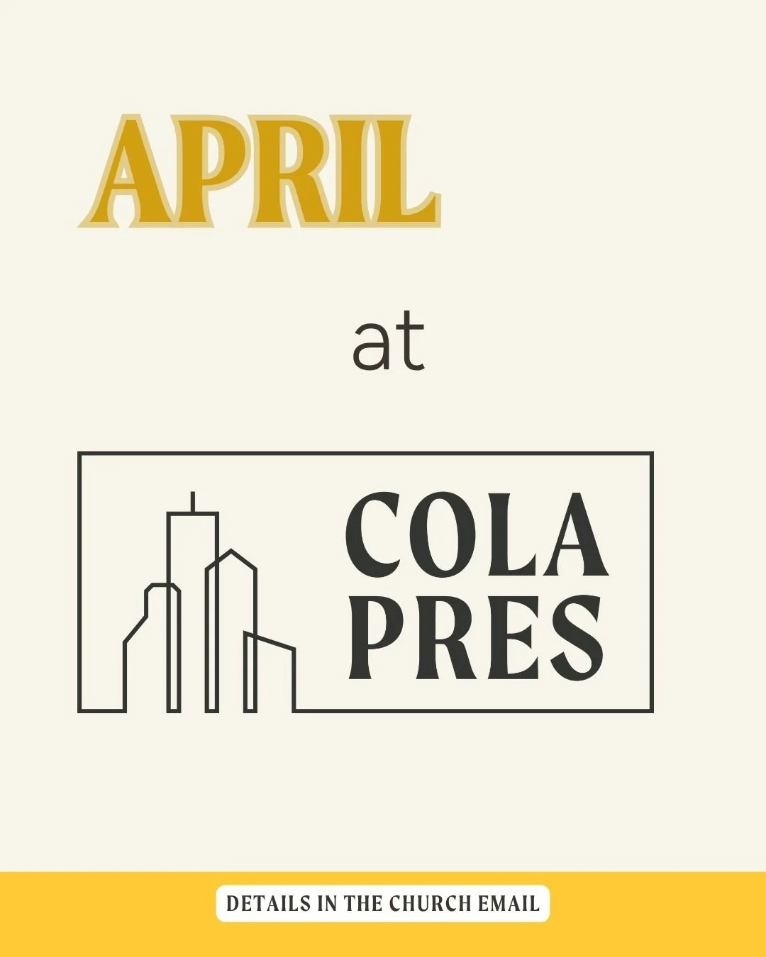 April Month at a Glance is here! We have a lot going on and hope you'll be joining us!