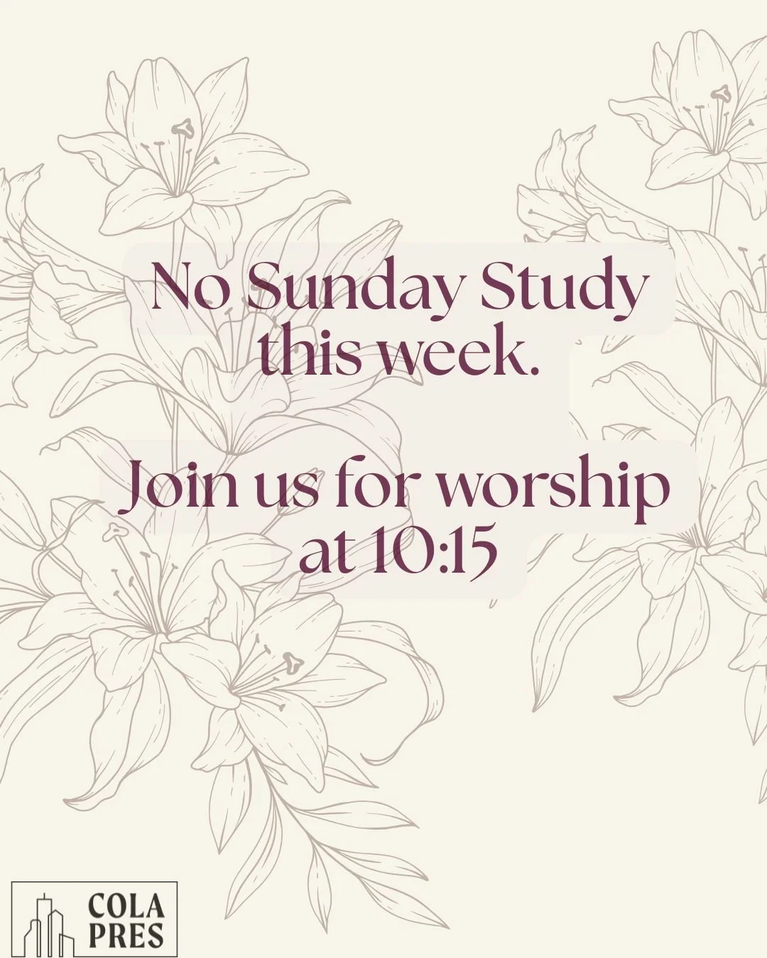 As we celebrate the resurrection of our Savior, we will meet only for Worship this week!