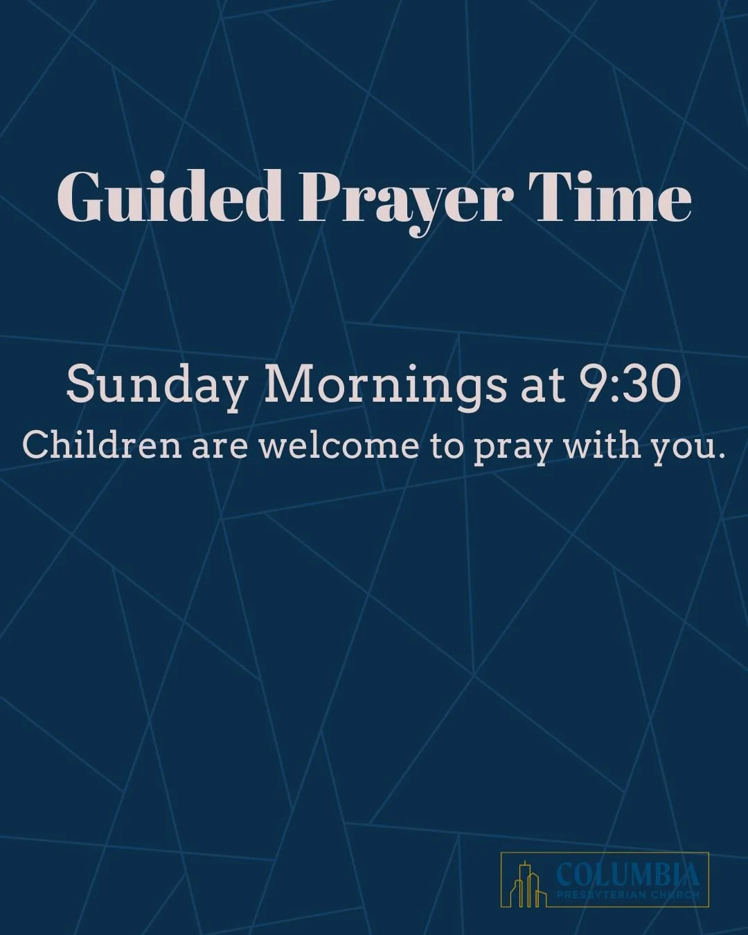 Beginning this Sunday, May 10, we are inviting you to join us in the Annex at 9:30 AM for a guided time of prayer before worship. This is a simple but powerful opportunity to ask God to meet us as we gather around his Word each week. Your children ar