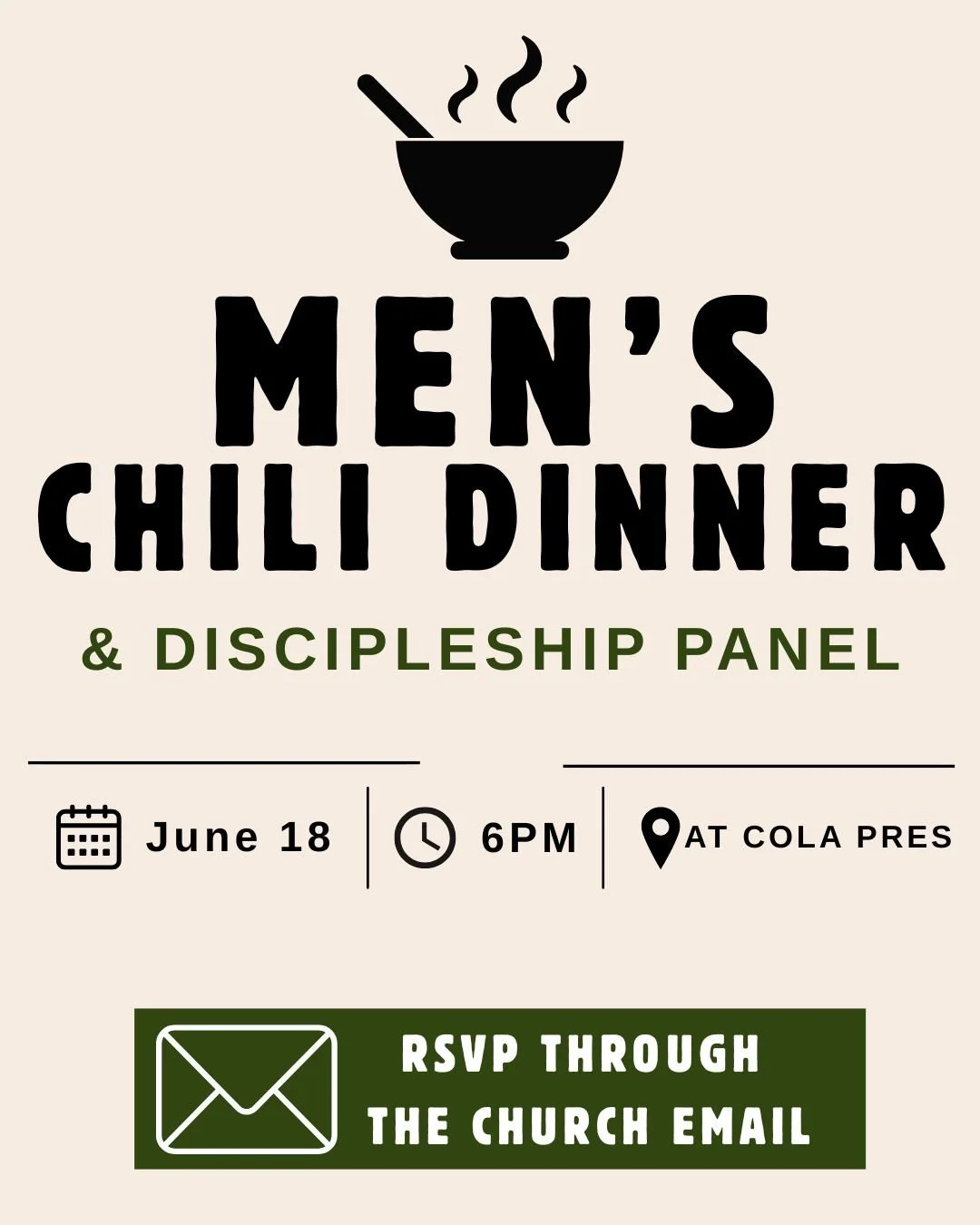 Men, mark your calendars and sign up!